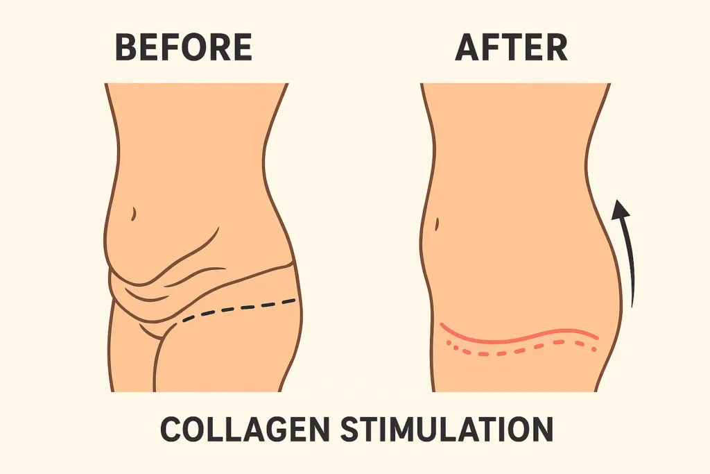 Before and after results for sagging skin after weight loss injections Llanelli