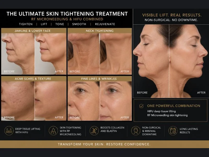 Results of combined treatment for the ultimate skin tightening treatment Llanelli